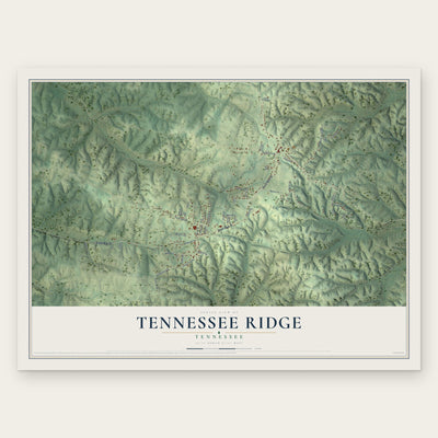 Tennessee Ridge, Tennessee map print, the full design