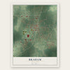 Braham, Minnesota map print, the full design