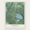 Clinton, Hunterdon County, New Jersey map print, the full design
