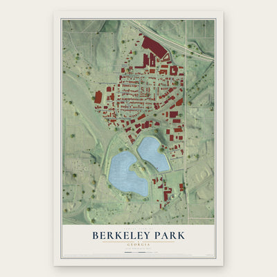 Berkeley Park, Georgia map print, the full design