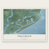 Folly Beach, South Carolina map print, the full design