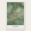 Greenup, Illinois map print, the full design