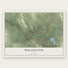 Wellington, Utah map print, the full design