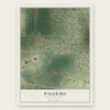 Palermo, North Dakota map print, the full design