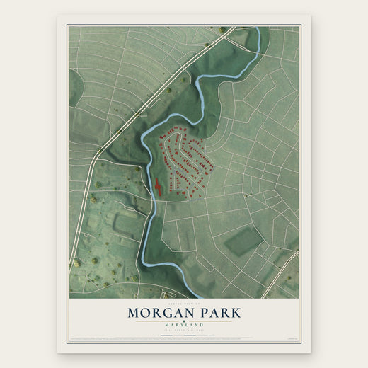 Morgan Park, Maryland map print, the full design