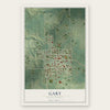 Gary, South Dakota map print, the full design
