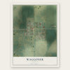 Waggoner, Illinois map print, the full design