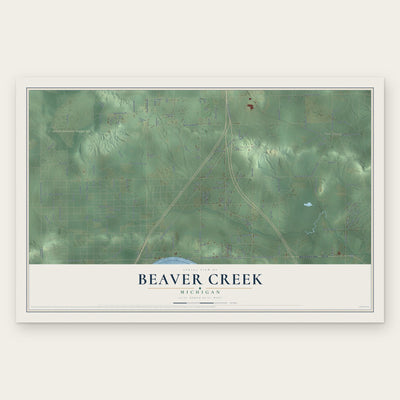 Beaver Creek, Michigan map print, the full design