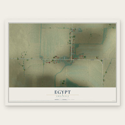 Egypt, Arkansas map print, the full design