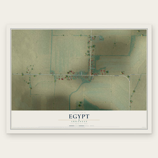 Egypt, Arkansas map print, the full design