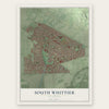South Whittier, California map print, the full design