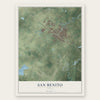 San Benito, Texas map print, the full design