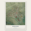 Boulder, Montana map print, the full design