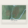 New Miami, Ohio map print, the full design