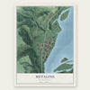 Metaline, Washington map print, the full design