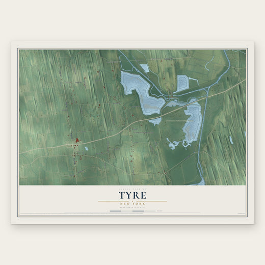 Tyre, New York map print, the full design