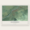 Bloomsbury, New Jersey map print, the full design