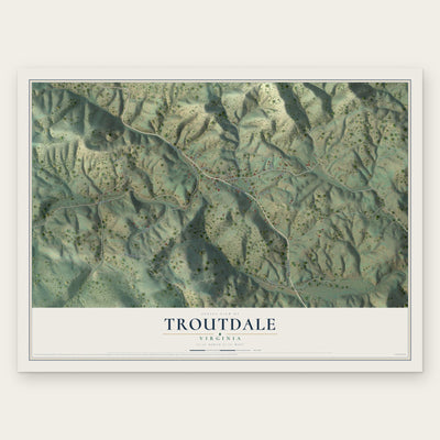 Troutdale, Virginia map print, the full design