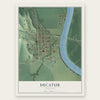 Decatur, Nebraska map print, the full design