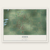 Essex, Illinois map print, the full design