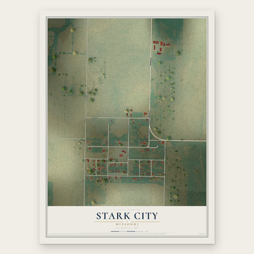 Stark City, Missouri map print, the full design