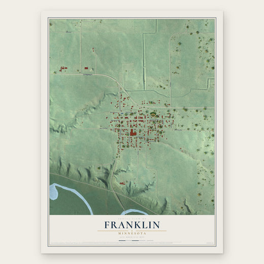 Franklin, Minnesota map print, the full design