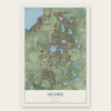 Ocoee, Florida map print, the full design