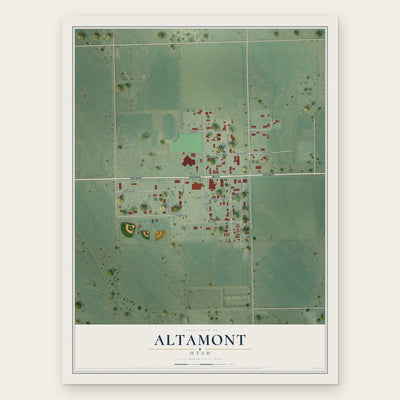 Altamont, Utah map print, the full design