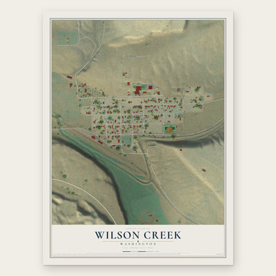 Wilson Creek, Washington map print, the full design
