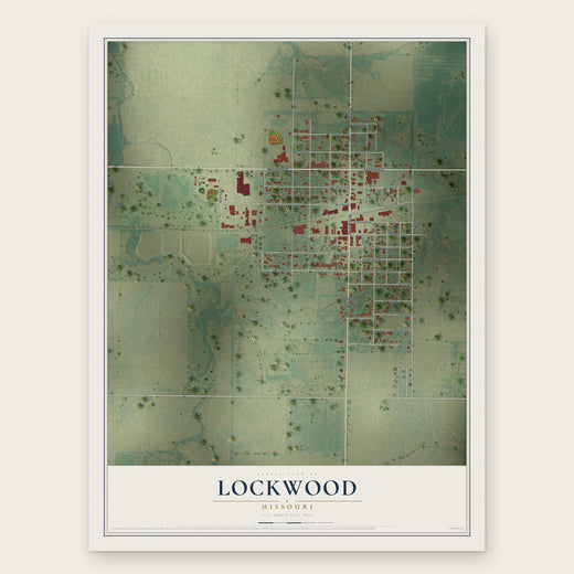 Lockwood, Missouri map print, the full design