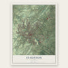 Staunton, Virginia map print, the full design