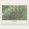 Bristol, Virginia map print, the full design