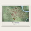 Scribner, Nebraska map print, the full design