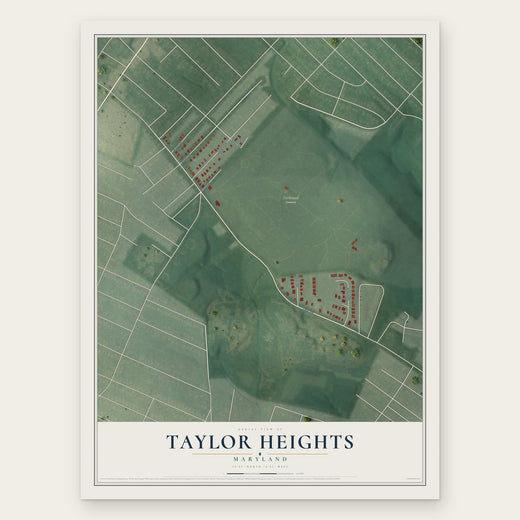 Taylor Heights, Maryland map print, the full design
