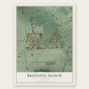 Broening Manor, Maryland map print, the full design