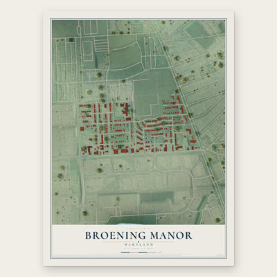 Broening Manor, Maryland map print, the full design