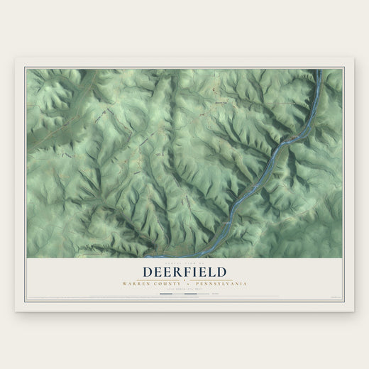 Deerfield, Warren County, Pennsylvania map print, the full design