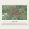Dallas, Oregon map print, the full design