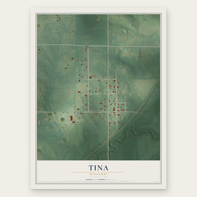 Tina, Missouri map print, the full design