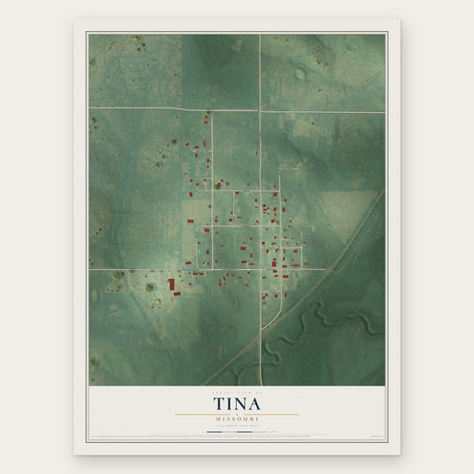 Tina, Missouri map print, the full design