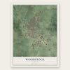 Woodstock, Illinois map print, the full design