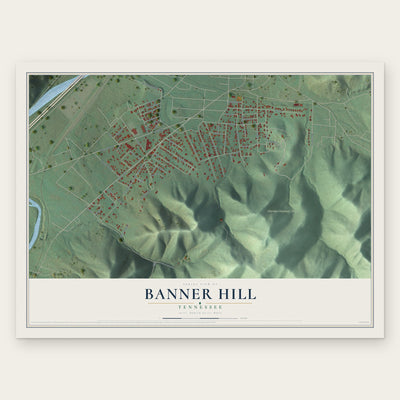 Banner Hill, Tennessee map print, the full design