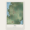 Ina, Illinois map print, the full design