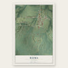 Ruma, Illinois map print, the full design