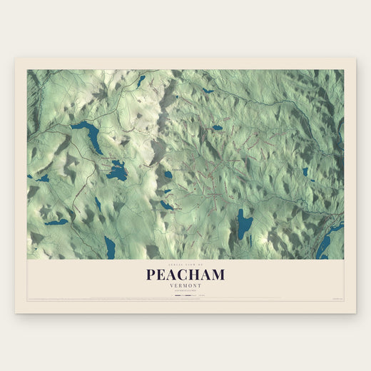 Peacham, Vermont map print, the full design