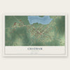 Chatham, Louisiana map print, the full design