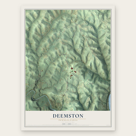 Deemston, Pennsylvania map print, the full design