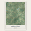 Courtland, Wisconsin map print, the full design