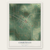 Courtenay, North Dakota map print, the full design