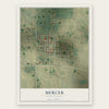 Mercer, North Dakota map print, the full design
